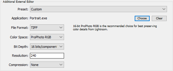 External Editor Settings