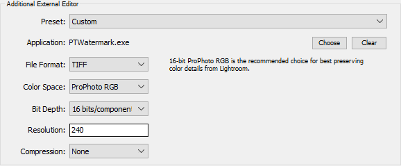 External Editor Settings